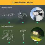 Linkind Solar Lights Outdoor StarRayS, Bright Solar Spot Lights Outdoor, IP67 Waterproof Spotlights for Landscape Garden Yard Walkway Patio Tree（Warm White, 10 Pack
