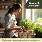 10 Herb Garden Planter Indoor Kit, 44pcs Complete Kitchen Herb Starter Set Including Burlap Pots, Markers, Soil Discs, Gardening Tools, Unique Easter/Birthday/Christmas Gift Ideas for Women, Mom