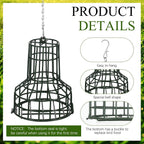 2 Pcs Bird Seed Bell Feeders S-8 Seed Cake Bell Wild Bird Feeder Outdoor Garden Cages Hanger with Stainless Steel Chain for Outside