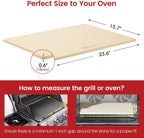 Pizza Stone, Rectangular Extra Large 23.6" x 15.8" x 0.6" Pizza Stones for Oven Grill, Industrial Commercial Heavy Duty Cordierite Baking Stone for Pizza Bread, Pizza Accessories, 14.19 lbs