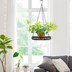 Plant Hanger Indoor Outdoor 2 Pack, Hanging Planter for Indoor Outdoor Plants, Hanging Plant Holder Shelf, Plant Hanging Basket, Decorative Metal Flower Holder