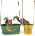 Hanging Squirrel Feeder & Waterer for Outside, Large Feeder.