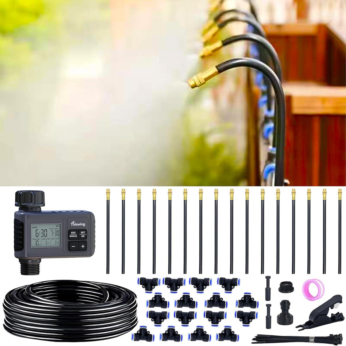 360° adjustable drip irrigation system with 16 nozzles, main product view