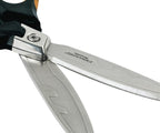 Fiskars PowerArc Heavy-Duty Scissors, Up to 30% More Power, Length 21cm, Durable Stainless Steel Blade/Plastic Handles, Black/Orange, 1027204