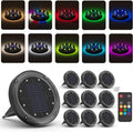 color changing solar ground lights with remote, ip67, main product view