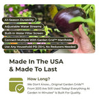 Garden Grid Watering System | Raised Garden Bed Drip Irrigation System – But Better | Pre-Assembled, Waters Every Plant Evenly, 1-Minute Setup | Square Foot Gardening Grid | US-Made (Cornerless, 2x6)