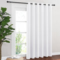 NICETOWN Blackout Room Divider Curtains for Sliding Glass Doors 102 Inches Long 1 Panel, Extra Wide Curtains for Doorway Patio Bedroom Living Room (White, 80Wx102L, 1 Panel)
