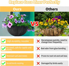16x122 Inch Black Felt Planter Liner Roll, Non-Woven Hanging Basket Liners Coco Coir Alternative Breathable Outdoor Planter Liner Window Box Liners for Metal Basket Flower Pot Raised Garden Bed