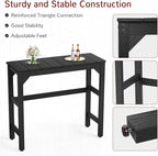 Stoog 3-Pieces Patio Bar Set, All-Weather HIPS Outdoor Bar Stools Set of 2, Counter Height Bar Table with Waterproof Top, Never Fade or Rot, Black