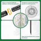 Spiral Trellis for Climbing Plants Outdoor, 45 Inch Tall Heavy Duty Metal Garden Tower, Decorative Plant Support with Anti-Tip Stake,Rustproof for Clematis Pole Beans Cucumber Berry Vines Pots,1 Pack