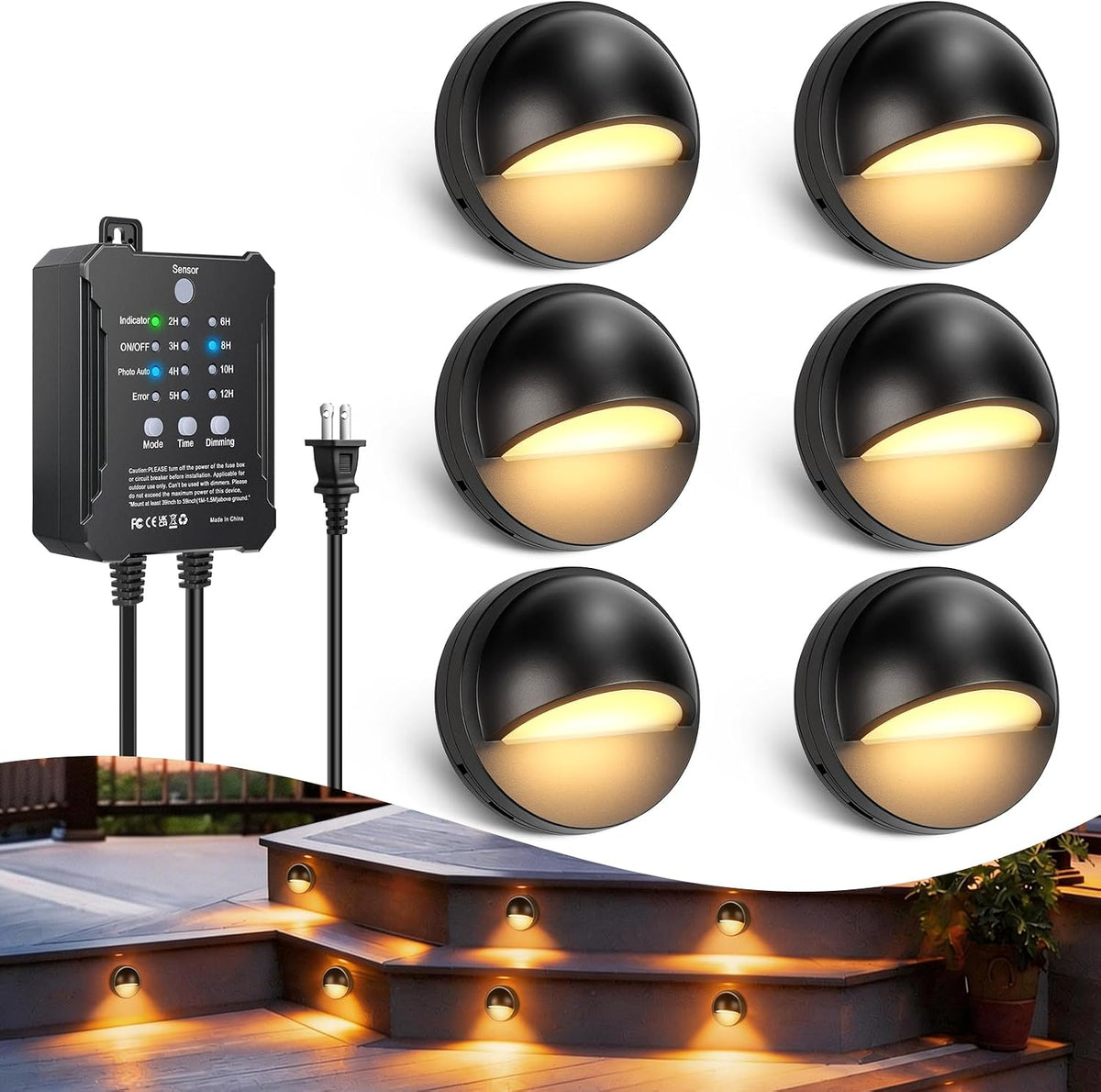 low voltage led deck lights kit with plug-in, main product view