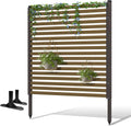 3.6ft×4ft outdoor privacy screen freestanding with base feet, main product view