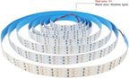 16.4ft SMD 2835 White LED Strip Lights 12V 1800 LEDs Triple Row Daylight White 6000K Dimmable LED Flexible LED Tape Lights for Home, Bed, Kitchen Decor(Non-Waterproof IP20)