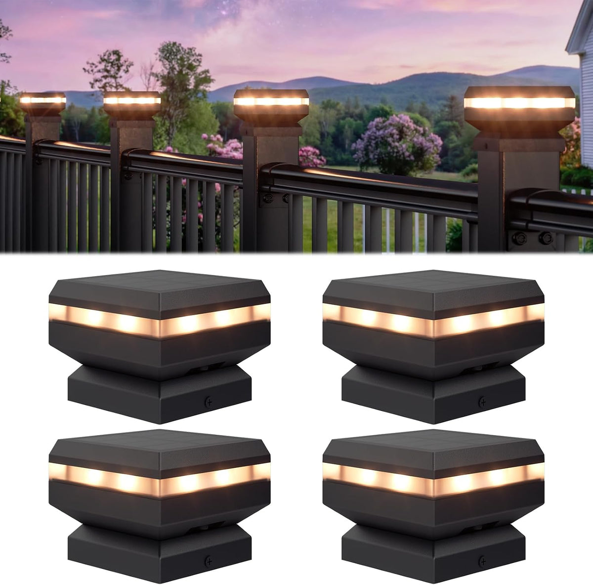egadis solar post cap lights for 2.56 in., main product view