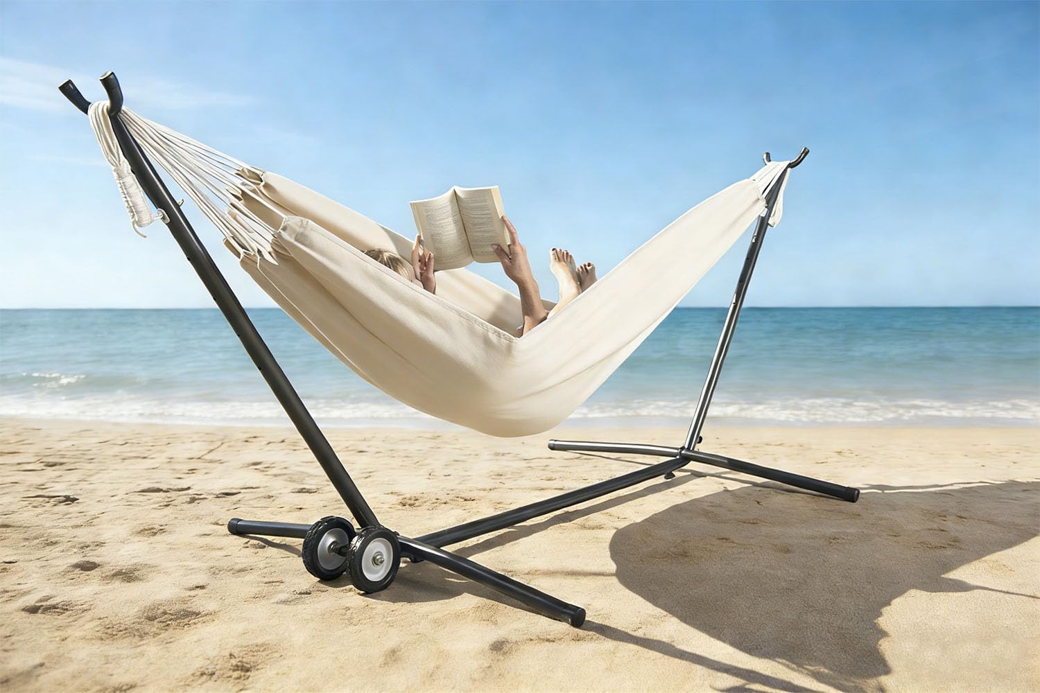 Lazy Daze Hammocks Wheel Kit for Hammock Stands, Black Weather Resistant | Universal Hammock Stand Wheel for Easy Outdoor Mobility
