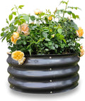 gardmax 2x2x1ft galvanized round raised garden bed kit, main product view