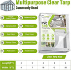 4x6 ft clear tarp heavy duty waterproof,clear vinyl on a desk or shelf