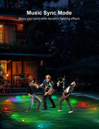 Outdoor Ground Lights 15 Pack, 32FT RGBCW Pathway Lights Wired | Color Changing Landscape Lights, 2200-6500K CCT, IP65 Waterproof, for Path Garden Lawn, Holiday/Party Decor, Alexa Compatible