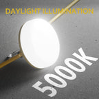 LED Construction String Lights 100FT, 10000 LM, 5000K Daylight LED String Work Lights, 100W Temporary Lighting for Job Site Outdoor Indoor, IP65 Waterproof Temporary Construction Lights, ETL Listed