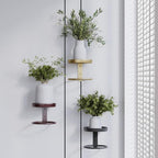 Metal Wall Planters Mid Century Modern Floating Shelves for Indoor Hanging Plants, Space-Saving Vertical Garden for Home & Office 3 Pack Gold