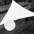 SUNNY GUARD Waterproof Sun Shade Sail 9'x12'x15' White Right Triangle UV Block Sunshade for Backyard Yard Deck Patio Garden Outdoor Activities and Facility(Customized)