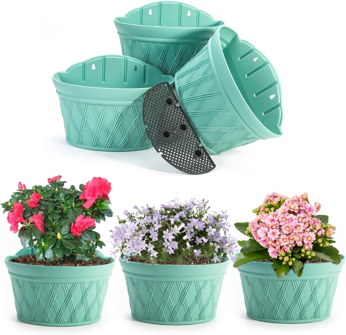 sungmor wall hanging planters,11.5 inch hanging flower pots shown in use