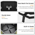 boinn 35 inch octagonal outdoor fire pit, fire, close-up detail