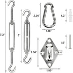 yofit Shade Sail Hardware Kit 5 inch for Triangle Rectangle Sun Shade Sail Installation, 304 Grade Stainless for Garden Outdoors, 80 Pcs