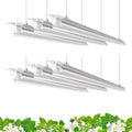 Barrina Plant Grow Lights, 4FT 5000K Full Spectrum Daylight White, 6 Packs | 252W(6 x 42W, 1400W Equivalent), T8 LED Grow Light Strips, Growing Lamp Fixture, Plant Lights for Indoor Plants, Greenhouse