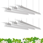 Barrina Plant Grow Lights, 4FT 5000K Full Spectrum Daylight White, 6 Packs | 252W(6 x 42W, 1400W Equivalent), T8 LED Grow Light Strips, Growing Lamp Fixture, Plant Lights for Indoor Plants, Greenhouse