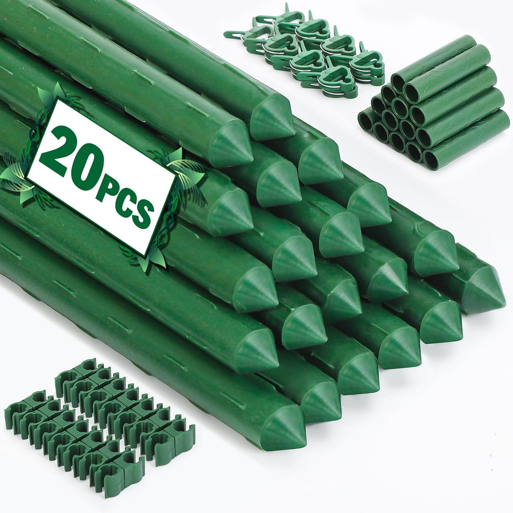 garden stakes 20 pack, 16 inch plastic coated, main product view