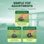 Rain Bird 5000 Heavy Duty Simple Adjust Gear Driven Rotor Sprinkler Head | 4-Pack, 3/4 inch Inlet - Water Efficient 4 inch Pop Up Lawn Sprinkler, Adjustable 40 - 360 Degree Arc and 25 - 50 ft Radius