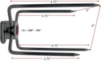 OneGrill Stainless Steel Grill Rotisserie Spit Rod Forks (Fits: 1/2 Inch Hexagon, 3/8 Inch Square, 1/2 Inch Round). 2-Pack (Includes 2 Sets)