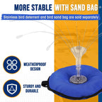 Buzzlett Weighted Sand Bag Boat Base for Bird Deterrent Systems, 5 lbs | Compatible with Bird B Gone/Bird Barrier Long Legs Bird Deterrent, for Boats & Docks, Weatherproof Blue Canvas
