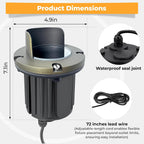 Brass Well Lights Outdoor 12-Pack, 12V Shielded LED Low Voltage In-Ground Landscape Lighting for Yard, Waterproof Bronze Up Light Fixture for Tree, Fence, Wall (Bulbs Not Included)