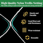 2 PCS Garden Plant Trellis Netting - Sukh 5 x 15 ft Trellis Net Polyester Trellis Netting Garden Square Mesh for Climbing Plants Fruits Vegetables VinesGrow Tents