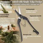 Wablade Japanese Pruning Shears, 8.2" Long, Cuts up to 0.39", Made in Japan | Precision bonsai scissors for thicker stems & base cutting, forged alloy steel blade for clean, controlled cuts, Single-Edge