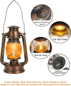 Double Mode Flame Retro Lantern, Battery Operated Vintage LED Candle Light, Adjustable Brightness, Waterproof IP65, Home, Garden & Camping Decor – 2 Pack