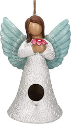 Spoontiques - Birdhouse - Garden Décor - Decorative Bird House for Yard and Garden Decoration - Hanging Novelty for Outdoor Patio - Angel Birdhouse