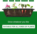 Outvita 4.4 FT Vertical Garden Bed, 5 Tier Vertical Raised Planter, Removable Black Raised Bed Box with 4 Wheels, Movable Elevated Vegetable Flower Planter for Patio Yard Indoor Outdoor
