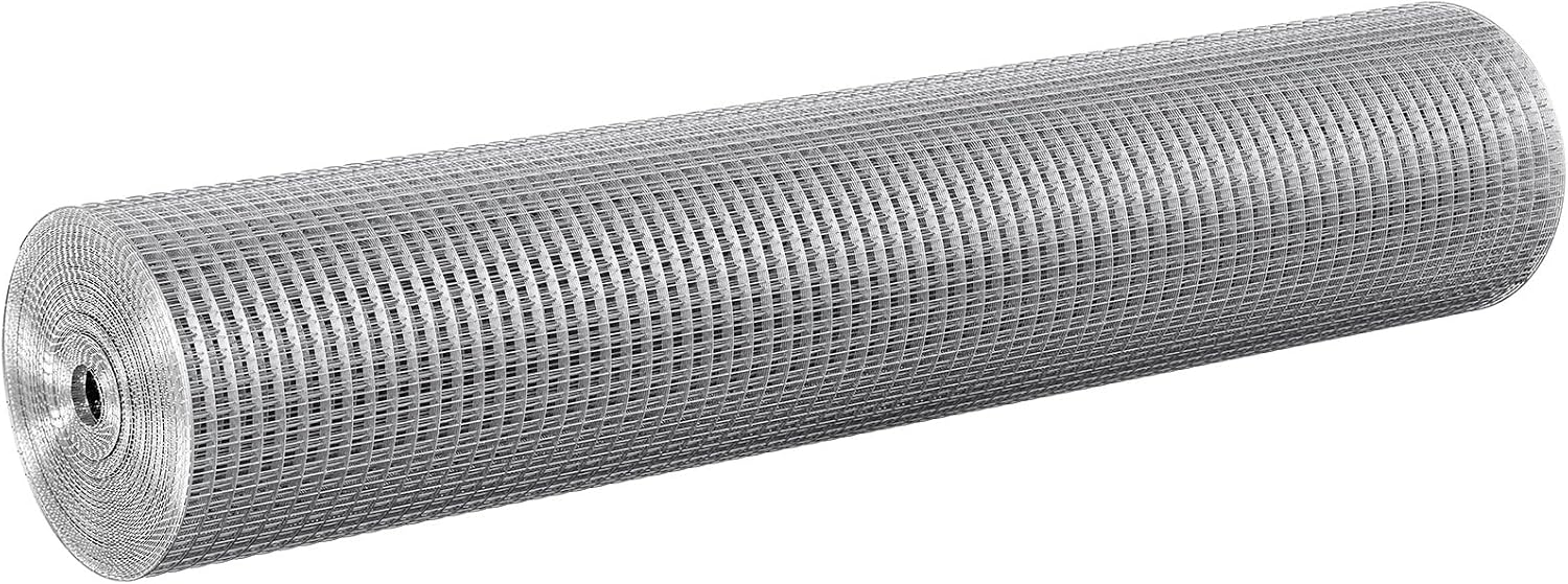VEVOR Hardware Cloth, 1/2 inch 36in x 50 ft 19 Gauge, Hot Dipped Galvanized Wire Mesh Roll, Chicken Wire Fencing, Wire Mesh for Rabbit Cages, Garden, Small Rodents