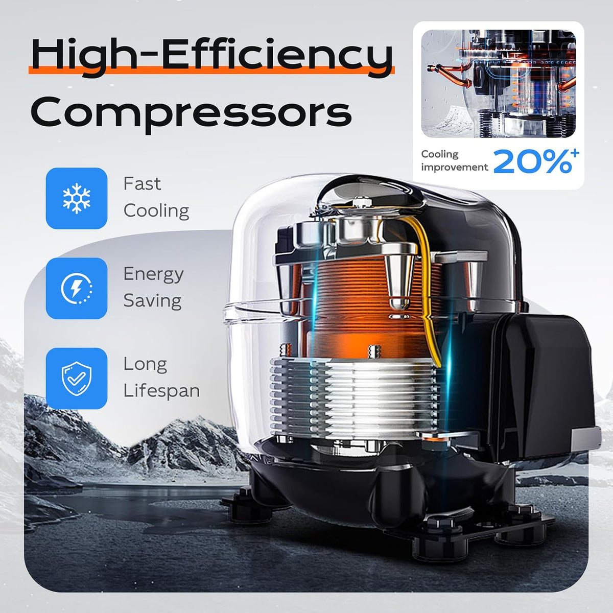 baykul portable camping air conditioner & heater, 6-in-1, view 9