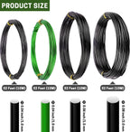 Bonsai Training Wire Set of 4, Total 128 Feet (32 Feet Each Size) | 3 Size - 1.0MM, 1.5MM, 2.0MM, Corrosion and Rust Resistant (with Bonsai Wire Cutter)