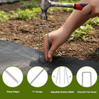 HongWay 60 Pack 6 Inch Landscape Staples, Galvanized Garden Stakes 11 Gauge Plant Cover Stakes U-Shaped Tent Stakes Landscaping Pins Yard Ground Staples for Lawn, Turf, Fence, Irrigation Hose