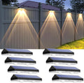 solar fence lights outdoor, 2700/4000/6000k 3 mode, 8-12h, main product view