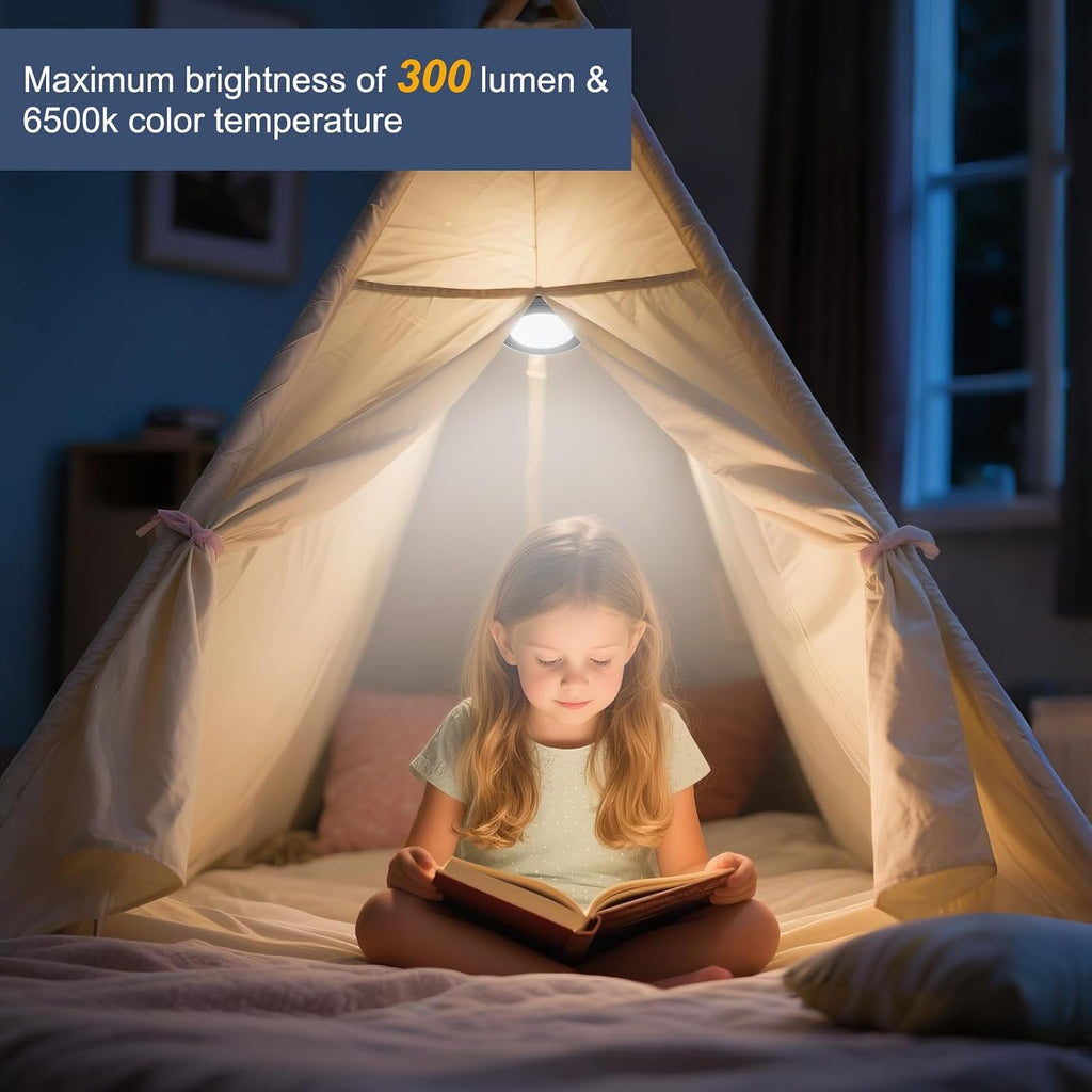 Vitnucrol LED Patio Umbrella Lights with Remote, 4000mAh Rechargeable | Portable, Outdoor Cantilever Umbrella Lamp, 3 Brightness, Dimmable, Camping Lights for Offset Umbrellas, Tents