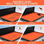 36" Silicone Griddle Cover Mat for Blackstone 36 Inch Griddle Accessories, All-Season Protection Against Dirt & Rust, Food Grade Silicone Grill Mat (Orange)