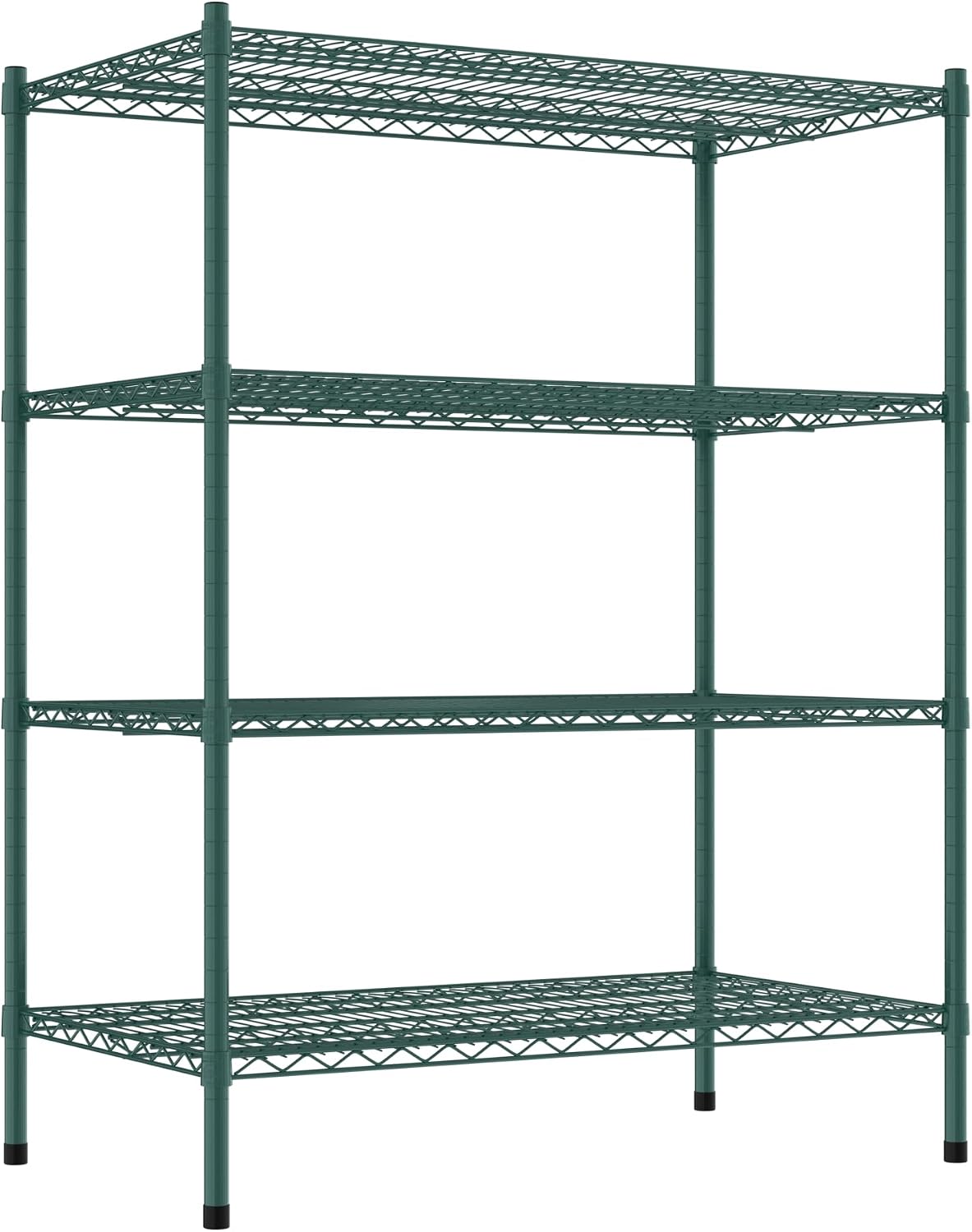 commercial nsf listed green epoxy stationary wire shelving, main product view