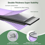 Raised Garden Bed Kit, 5x2x1 ft Galvanized Planter Box Outdoor with Safety Edging, Large Metal Raised Beds for Gardening Vegetables Flower Fruits (Provence Purple)