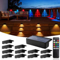 solar fence lights with remote 12 pack, 9, main product view